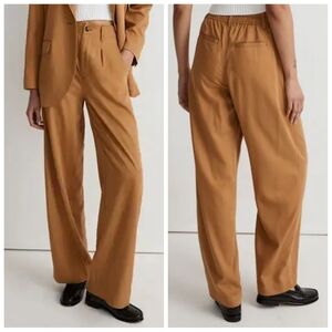 NEW Madewell The Neale Straight-Leg Pant in Drapeweave Toffee Size 14